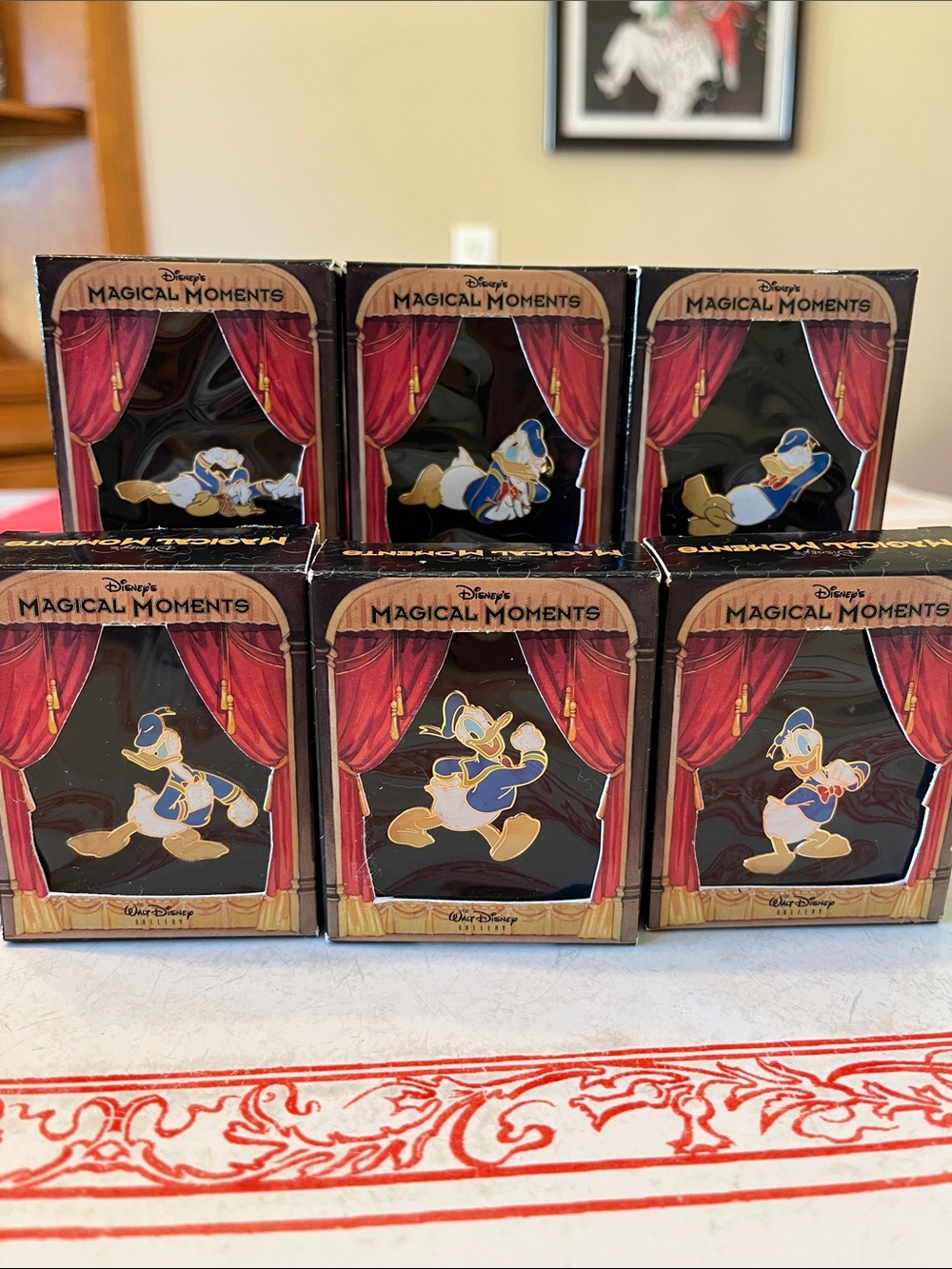Disney Donald Duck Magical Moments Enamel Pin Set - Blue, Yellow & Gold